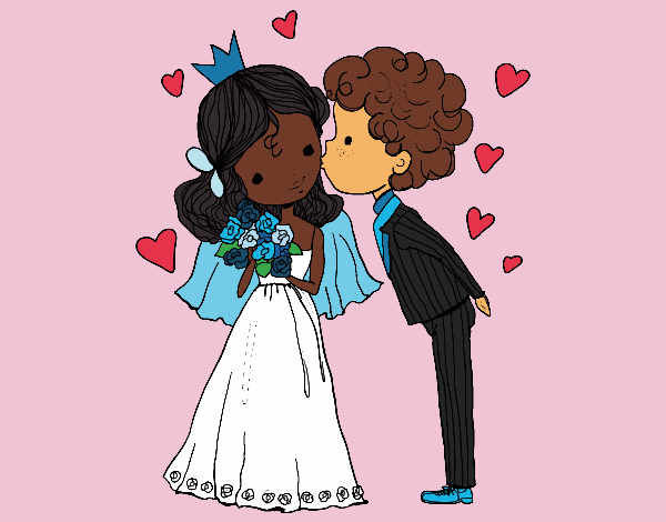 Coloring page Wedding of Prince and Princess painted byTheColor