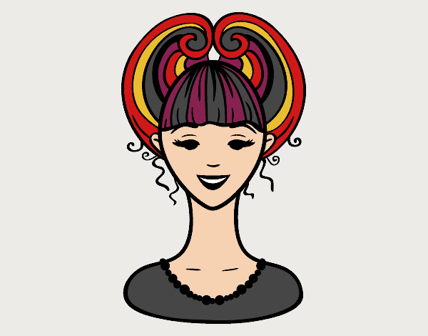 Coloring page Up-do  painted byECHO