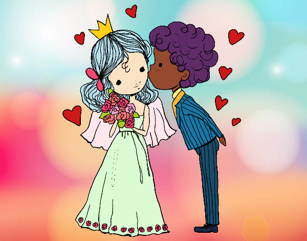 Coloring page Wedding of Prince and Princess painted bybarbie_kil