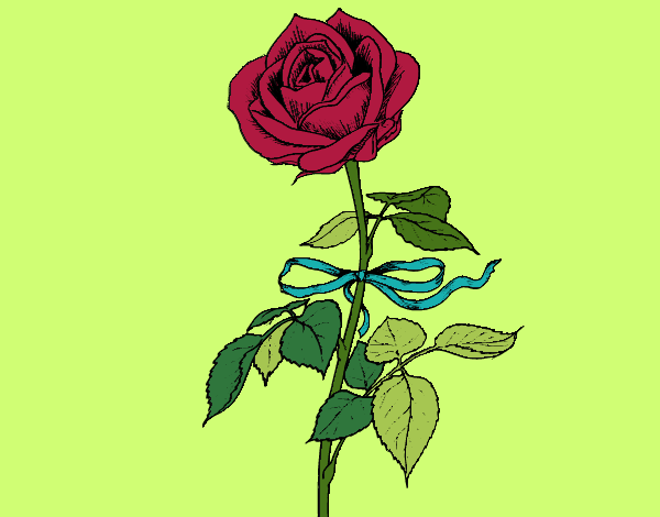 Coloring page A rose painted byDivaDee