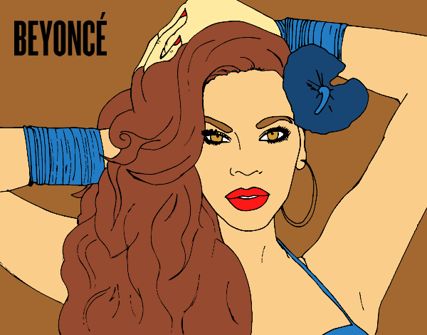 Coloring page Beyoncé painted bypinkrose