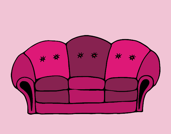 Coloring page Couch painted bypinkrose