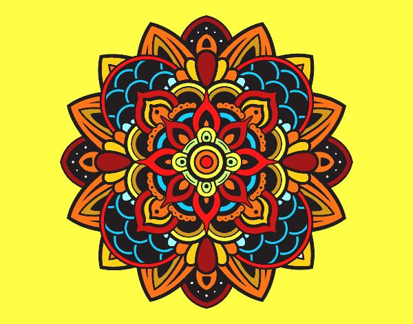 Coloring page Decorative mandala painted byDivaDee