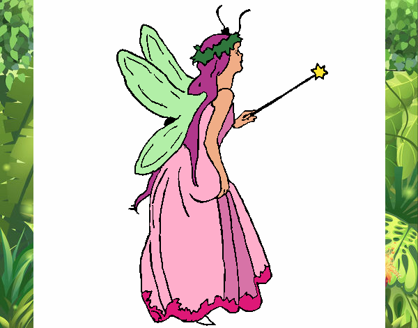 Coloring page Fairy with long hair painted byDivaDee