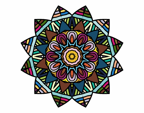 Coloring page Fruit mandala painted byLucky