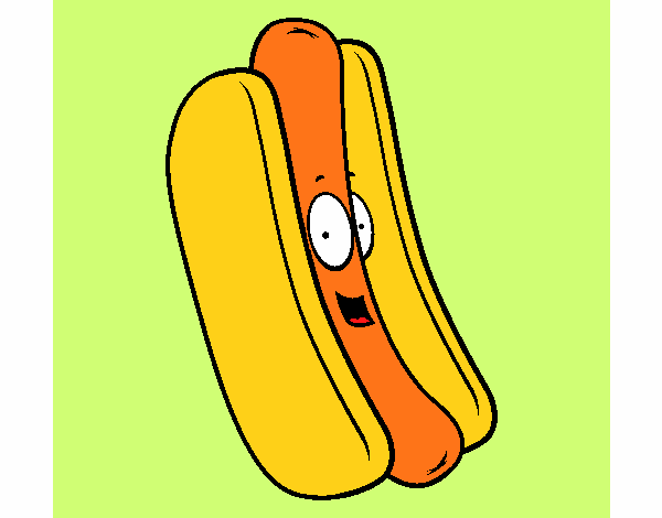 Coloring page Hot dog painted byCaliente