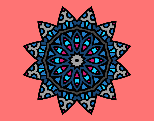 Coloring page Mandala star painted byDivaDee