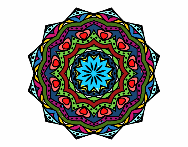 Coloring page Mandala with stratum painted byDivaDee