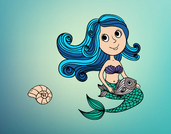Mermaid and her fish