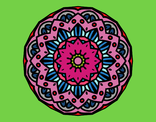 Coloring page Modernist mandala painted byDivaDee