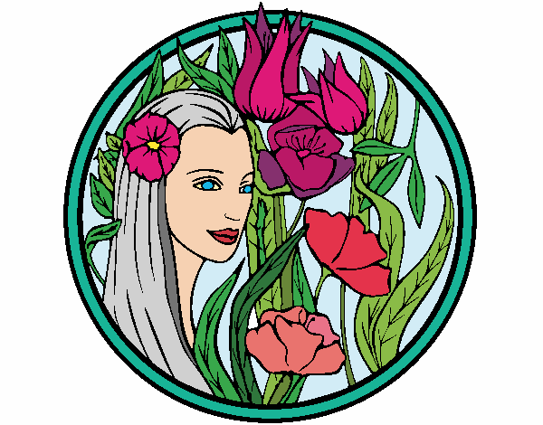 Coloring page Princess of the forest 3 painted byDivaDee