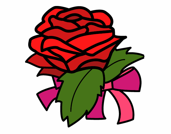 Coloring page Rose, flower painted byDivaDee