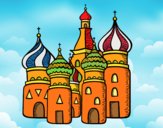 Coloring page Saint Basil's Cathedral from Moscu painted bysuzie