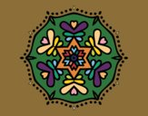 Coloring page Symmetric mandala painted byLucky