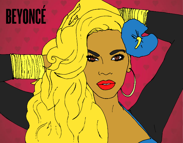 Coloring page Beyoncé painted byCharlotte