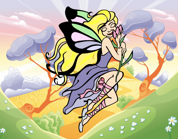 Coloring page Fairy tattoo painted bysuzie