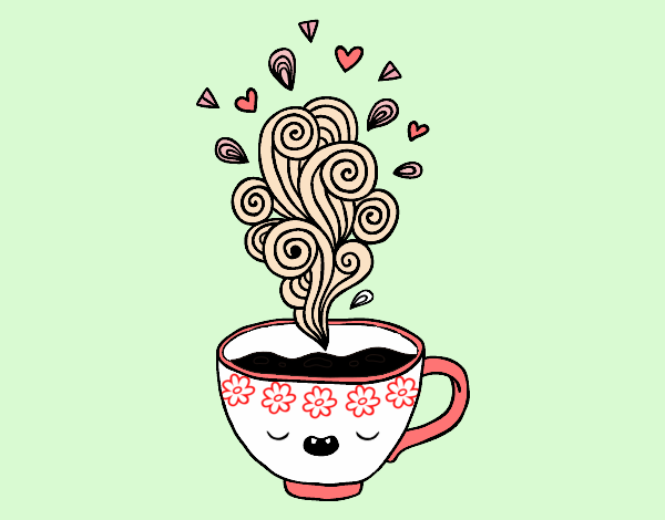 Coloring page Kawaii cup of coffee painted bybarbie_kil