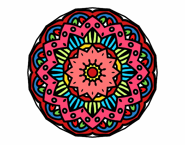 Coloring page Modernist mandala painted bymerryyummy
