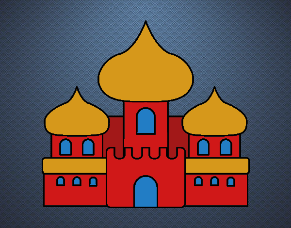 Coloring page Moorish castle painted byECHO