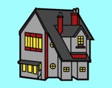 Coloring page Single-family house painted bypinkrose