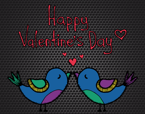 Coloring page The Valentines Day painted byCharlotte