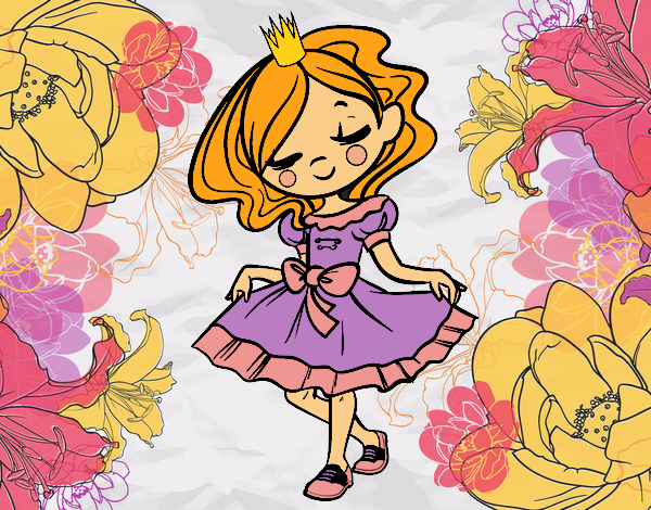 Coloring page The young princess painted byCharlotte