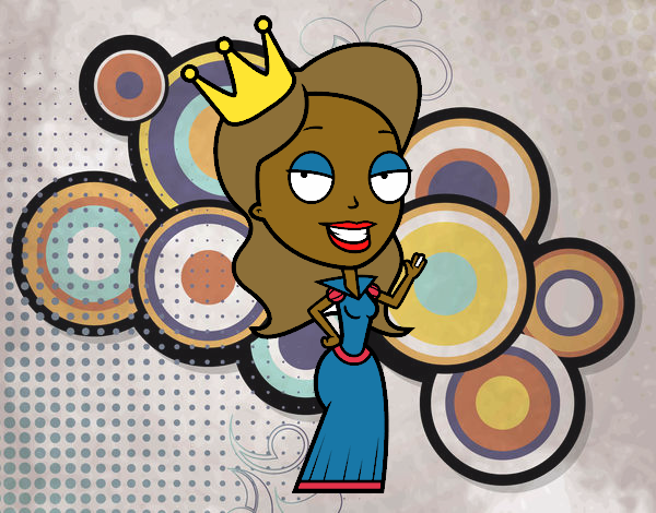 Coloring page Princess crowned painted byCharlotte