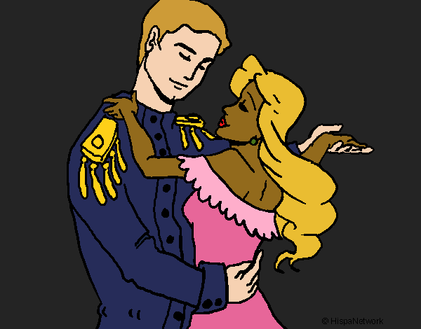 Coloring page Royal dance painted byCharlotte