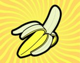 Coloring page A banana painted byCharlotte