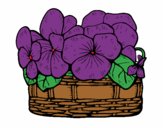 Coloring page Basket of flowers 12 painted byCharlotte