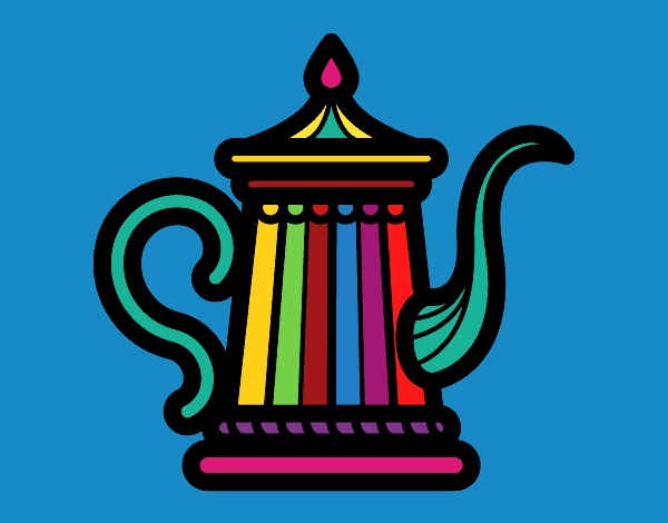 Coloring page Classic Teapot painted bymindella