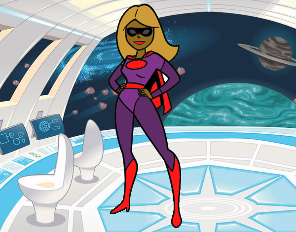 Coloring page Superwoman painted byCharlotte