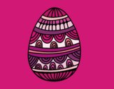 Coloring page A decorated Easter Egg painted byAnnette