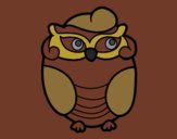 Coloring page Female owl painted byAnnette