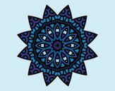 Coloring page Mandala star painted byAnnette