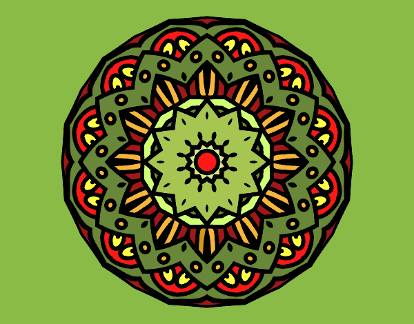 Coloring page Modernist mandala painted byAnnette