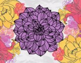 Coloring page Dahlia painted byCharlotte