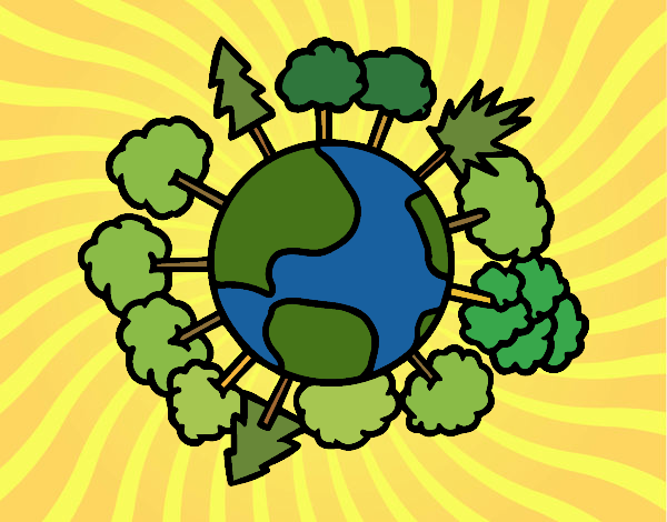 Earth with trees