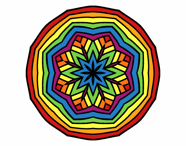 Coloring page Overhead mandala painted bypzyche7