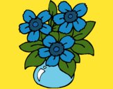 Coloring page Vase of flowers painted byCharlotte