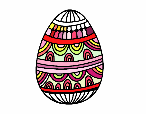 Coloring page A decorated Easter Egg painted byMaryD
