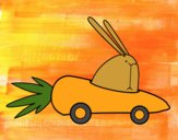 Coloring page Carrot car painted bycherie