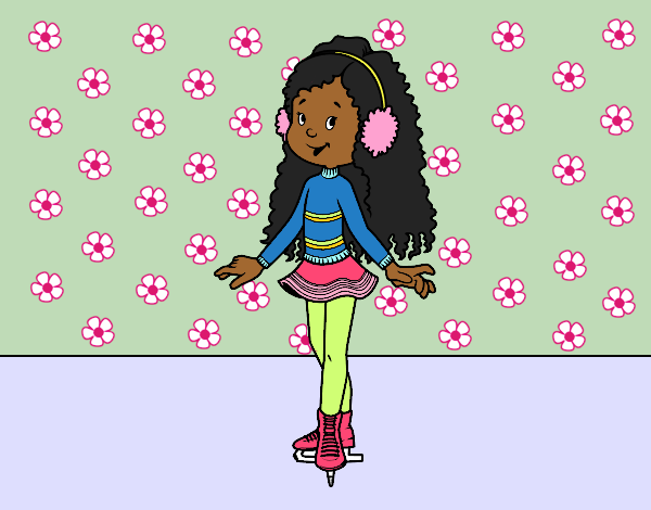 Coloring page Ice skater girl painted bybarbie_kil