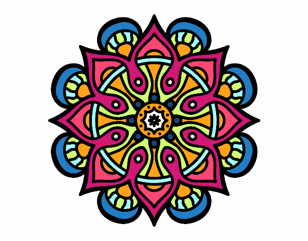 Coloring page Mandala arab world painted byLinds