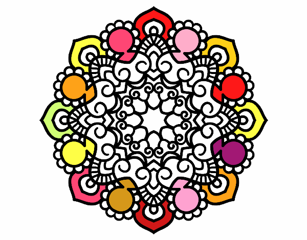 Coloring page Mandala meeting painted byMaryD