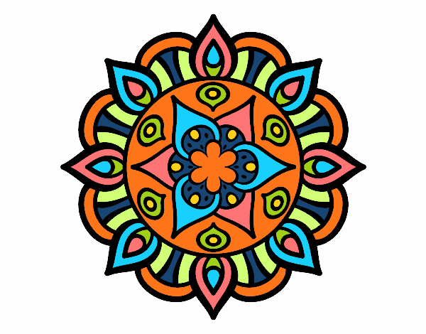 Coloring page Mandala vegetal life painted byLinds