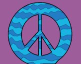 Coloring page Peace symbol painted byCharlotte