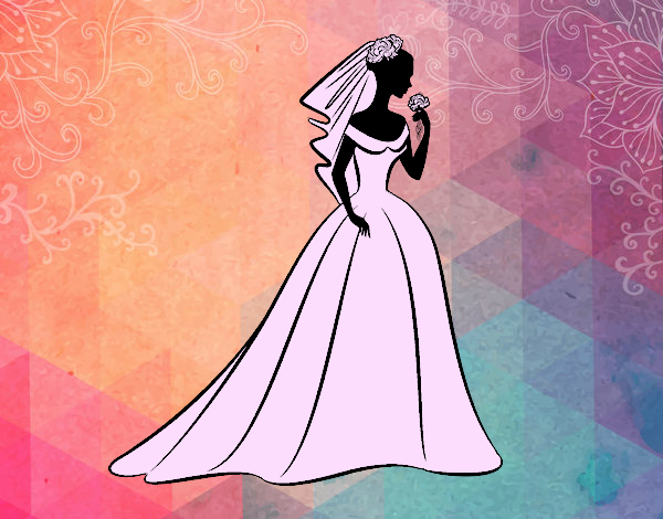 Wedding dress and veil 