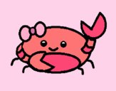 Coloring page Charming crab painted byMadi