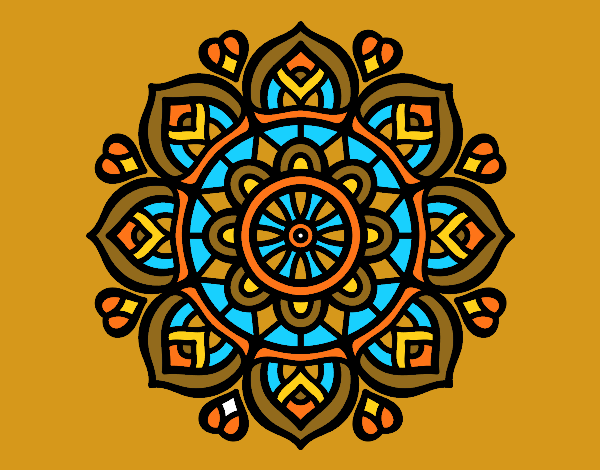 Coloring page Mandala for mental concentration painted byjune55
